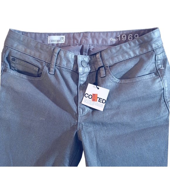 GAP Women's Straight Leg Pants - Charcoal - Picture 3 of 10